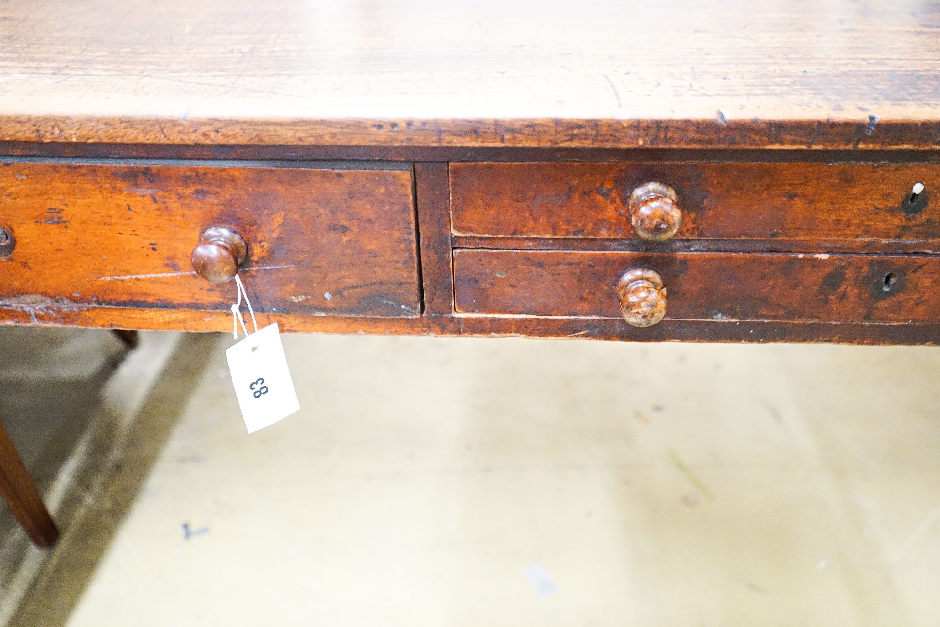 A Victorian mahogany library table from the Library of the Royal College of Surgeons, London, length 168cm, depth 90cm, height 74cm